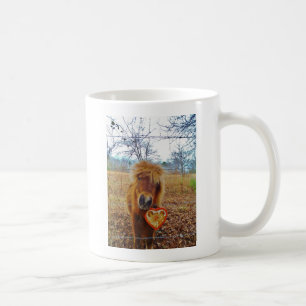 Mug Cheval brun miniature de coeur de Valentine