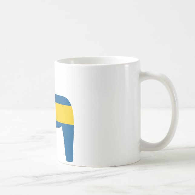 Mug Cheval de Dala de drapeau de la Suède (Droite)