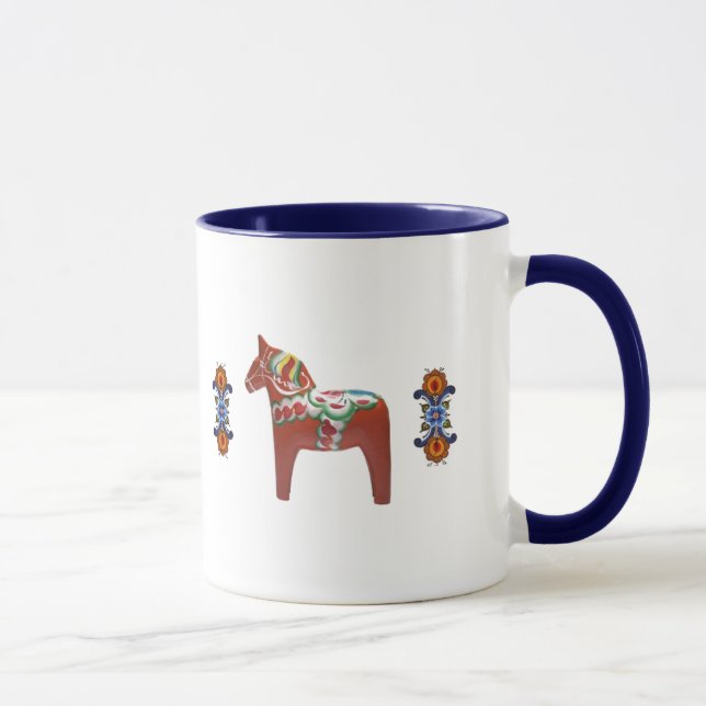 Mug Cheval de Dala de Suédois avec le Norvégien (Droite)
