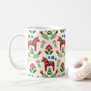 Mug Cheval de Dala suédois Rouge