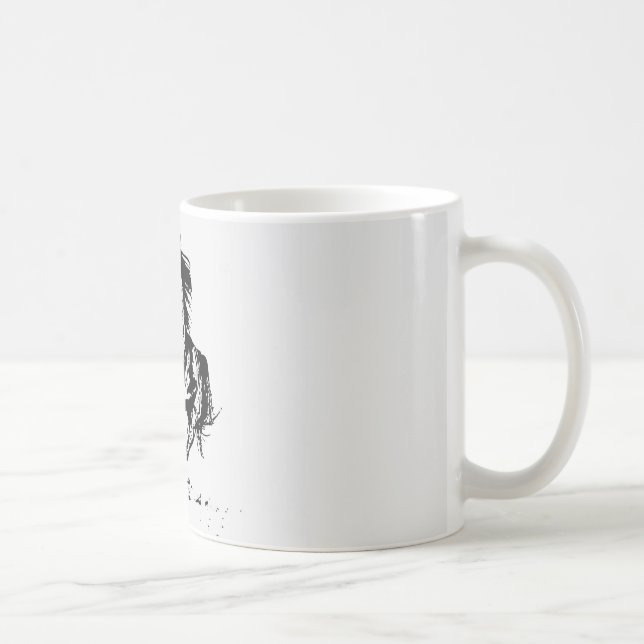 Mug Cheval de dessin de bande dessinée (Droite)