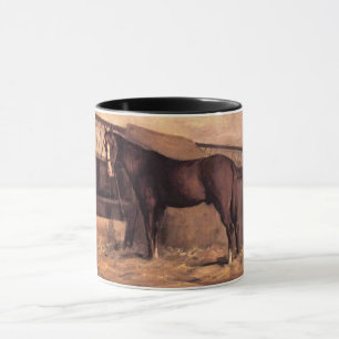 Mug Cheval de la baie rougeâtre sur les tables