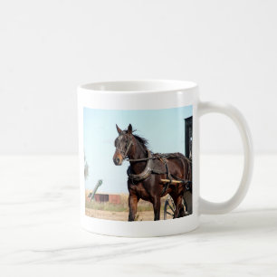 Mug Cheval de l'Amish rural et buggy