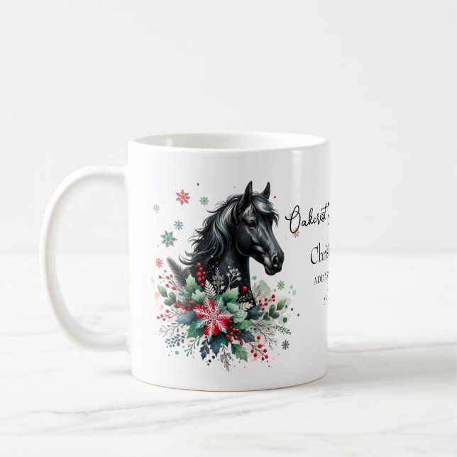 Mug Cheval de Noël Equestrain d'hiver (Gauche)