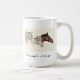 Mug Cheval de pur sang au crayon et la couleur pour