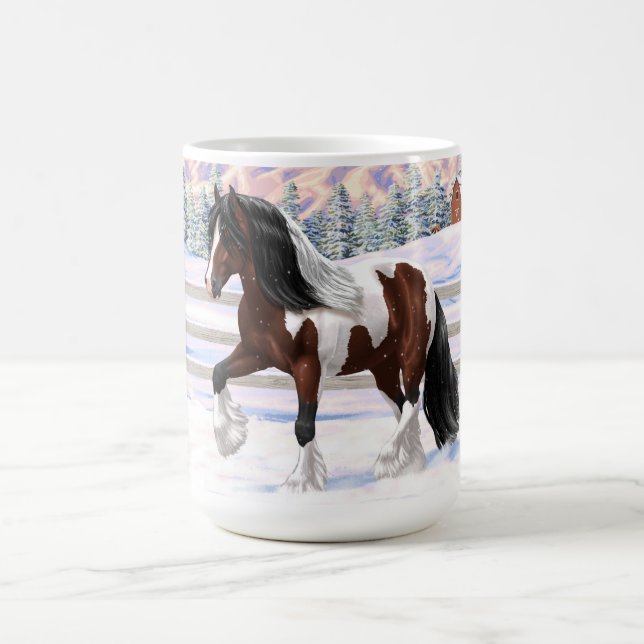 Mug Cheval de Tinker Tinker Gypsy Vanner Brown Pinto (Centre)