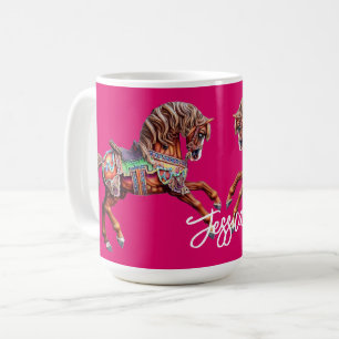 Mug Cheval en bois orné