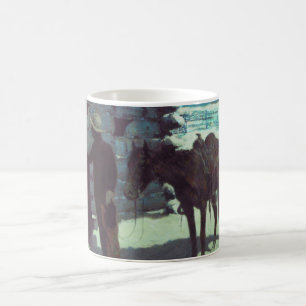Mug Cheval et Cowboy neige hivernale