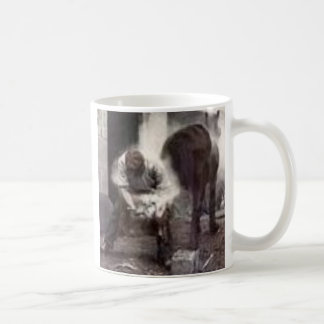 Mug cheval et maréchal-ferrant
