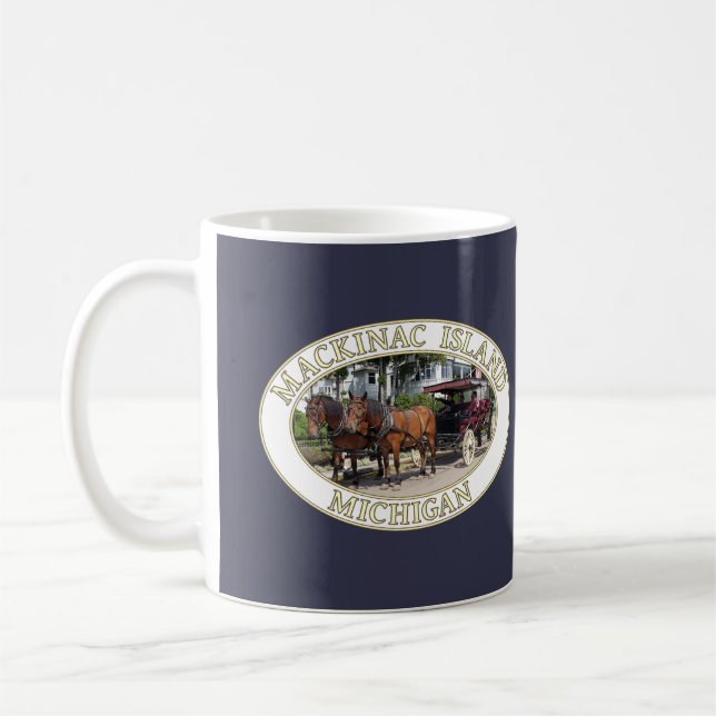 Mug Cheval et transport sur l'île Mackinac, Michigan (Gauche)