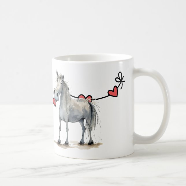 Mug Cheval Heureuse Sainte-Valentin (Droite)