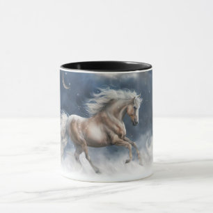 Mug Cheval Imaginaire Nuit Croissant Lune Revêtement V