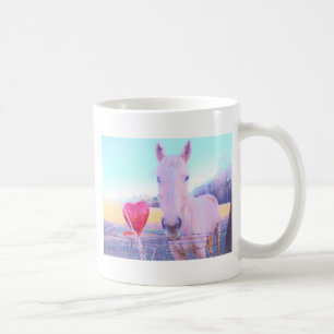 Mug Cheval jaune et Coeur rouge