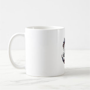 Mug Cheval Patriotique Gravure Vintage Art Vectoriel