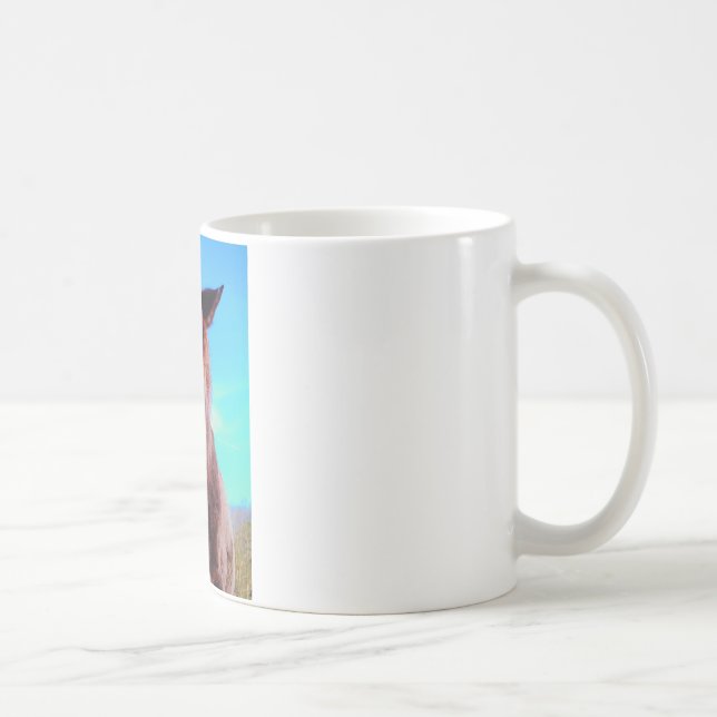 Mug Cheval pourpre avec Bouche verte (Droite)