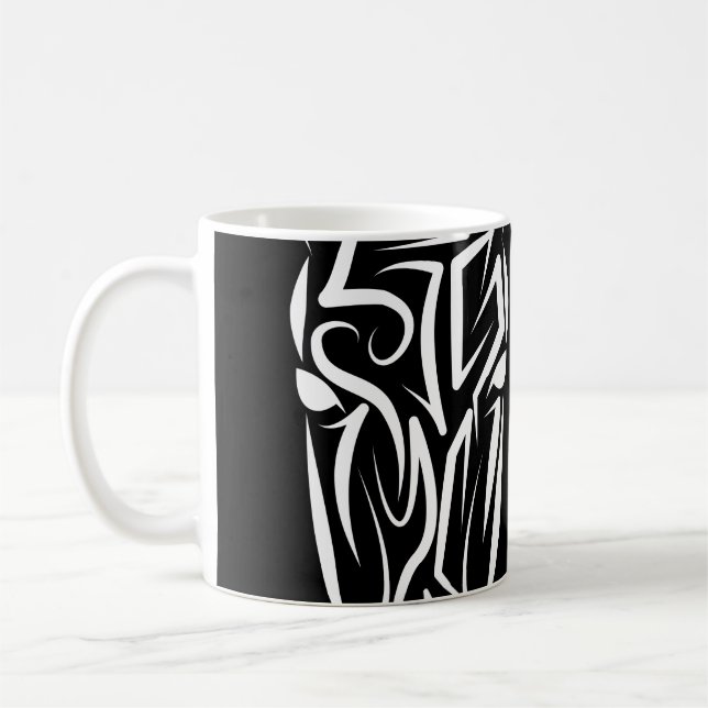 Mug Cheval tribal noir et blanc (Gauche)