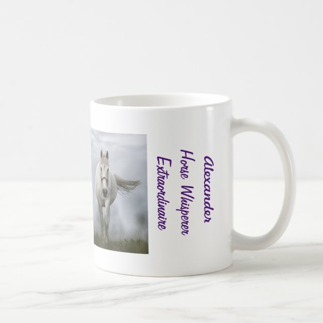 Mug Cheval Whisperer I Love Horses 2 Photos Nom (Droite)