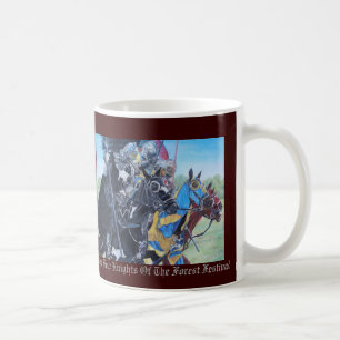 Mug chevaliers médiévaux historiques jouant sur les
