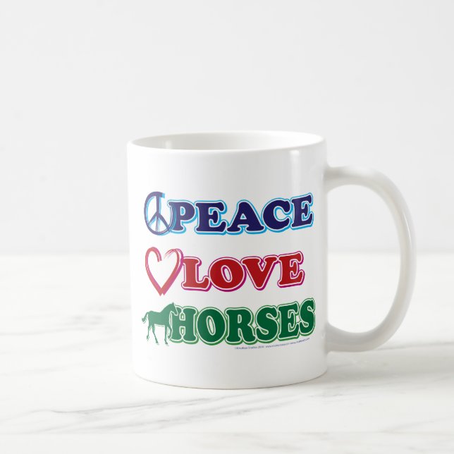 Mug Chevaux d'amour pour la paix (Droite)