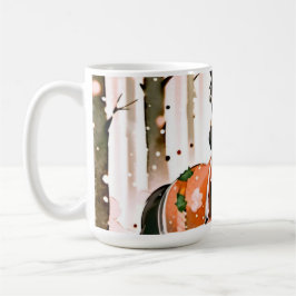 Mug Chevaux dans une forêt rouge