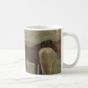 Mug Chevaux dans une prairie, Peinture à l'huile, Edga