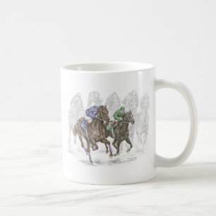 Mug Chevaux de course à la galopante
