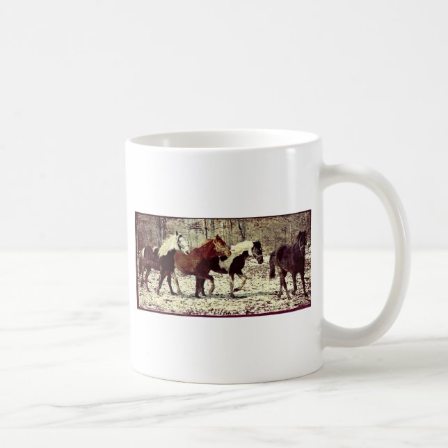 Mug Chevaux d'hiver (Droite)