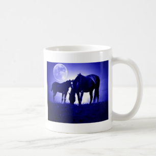 Mug Chevaux en Nuit Bleue