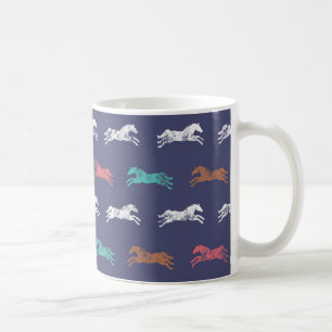 Mug Chevaux équestres classiques multicolores