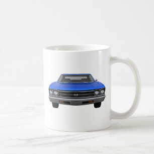 Mug Chevelle 1969 solides solubles : Finition bleue