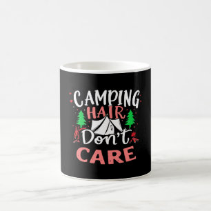 Mug Cheveux de camping, on s'en fiche, drôle