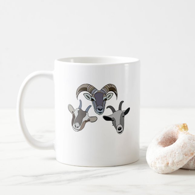 Mug Chèvre animal drôle chèvre (Avec donut)
