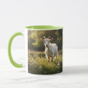 Mug "Chèvre blanche gracieuse - Vie agricole sereine