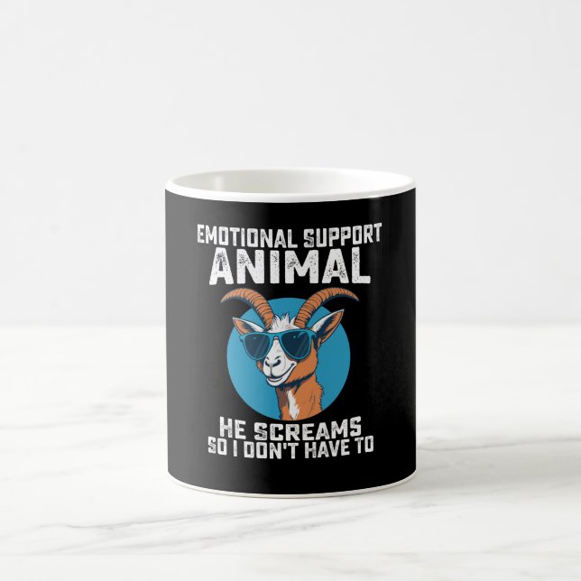 Mug Chèvre Emotionnel Support Animal Il Crie Donc Je N (Centre)