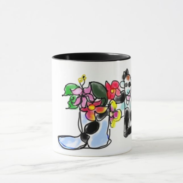 Mug Chèvre et fleurs  (Centre)