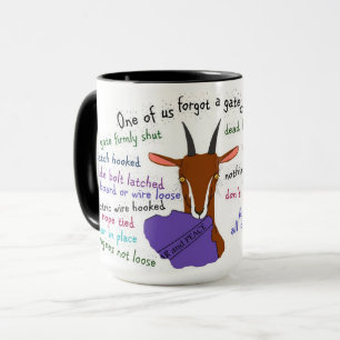 Mug Chèvre, évasion, chèvre de toggenburg, chèvre