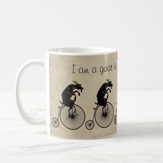 Mug Chèvre montant un vélo (Gauche)