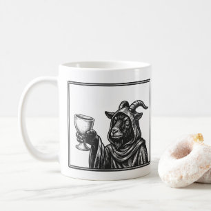 Mug Chèvre noire en manteau gothique païenne médiévale
