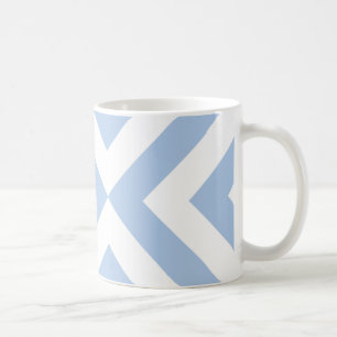 Mug Chevrons bleu-clair et blancs