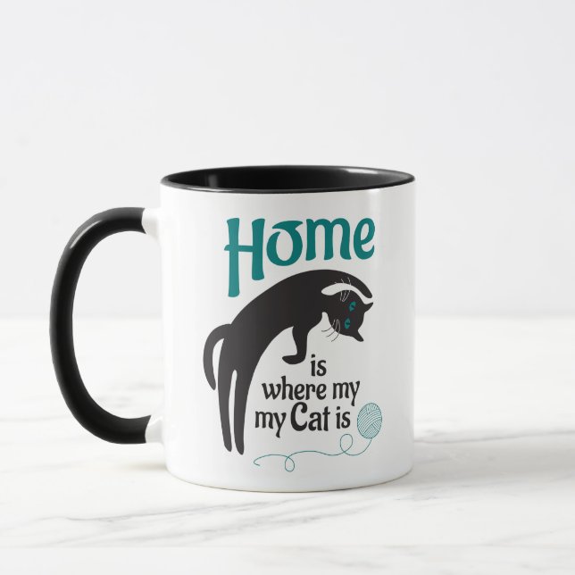 Mug Chez moi, où est mon chat (Gauche)