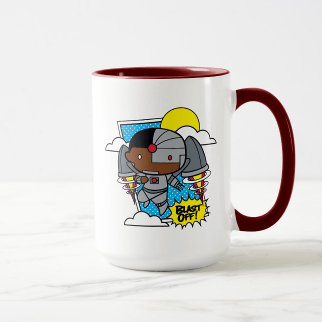 Mug Chibi Cyborg S'Est Éteint ! (Droite)