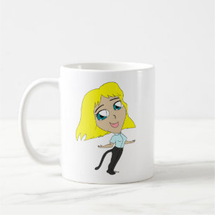 Mug chibi fille avec une queue