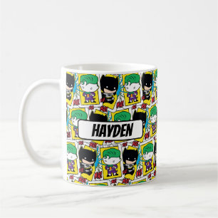 Mug Chibi Joker et Batman Motif de cartes de jeu