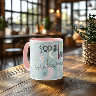 Mug Chic Boho personnalisé avec des designs célest