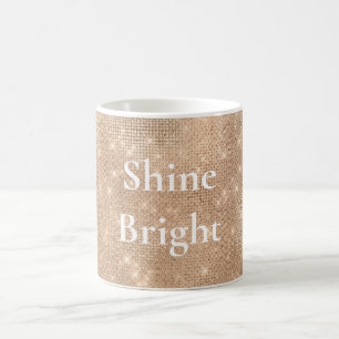 Mug Chic Champagne Gold Sparkle Glitz Noël