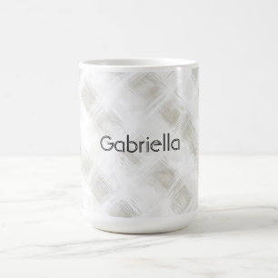 Mug Chic Crème Rayures Blanches