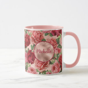 Mug Chic Elegant Roses Roses Roses Roses Roses Roses R