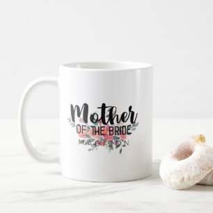 Mug Chic Fleurs Aquarelles Mariage Mère de la Mariée