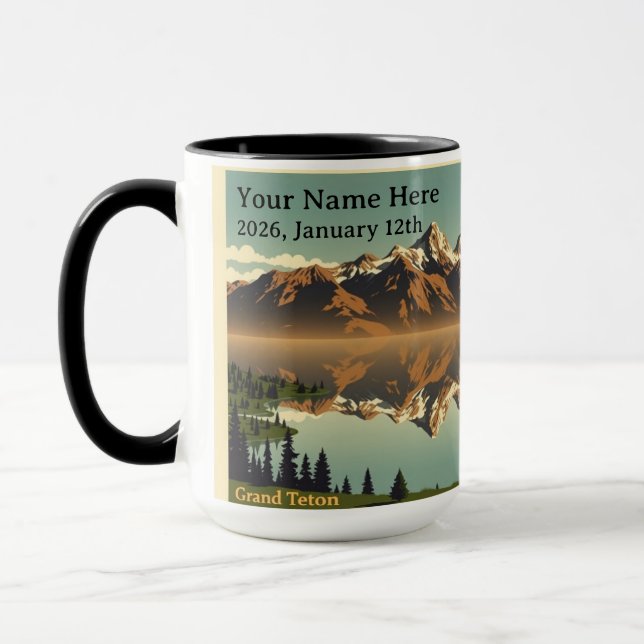 Mug Chic Grand Teton Wildlife & Peak Custom (Gauche)