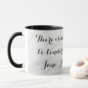 Mug Chic Jane Austen Emma Citation Livre Marbre Noir G